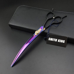 8.0 inches Professional Pet Grooming Scissors Pet Straight Scissors Thinning scissors Curved shears Dog Grooming Scissors 440C 62HRC (rainbow thinning scissors)