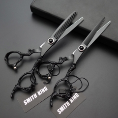 High quality hairdressing scissors set dragon series 440C stainless steel