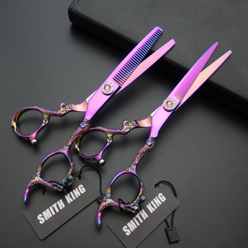 High quality hairdressing scissors set dragon series 440C stainless steel