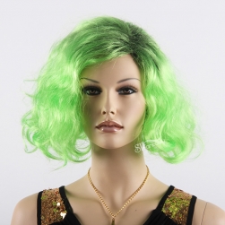 Fashionable fluorescent color high temperature fiber wig for party