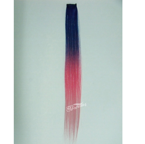 Colorful high temperature synthetic clip in hair extension for highlight