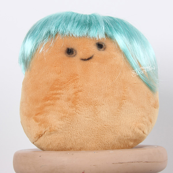 ST new product high temperature fiber toy's wig light blue color