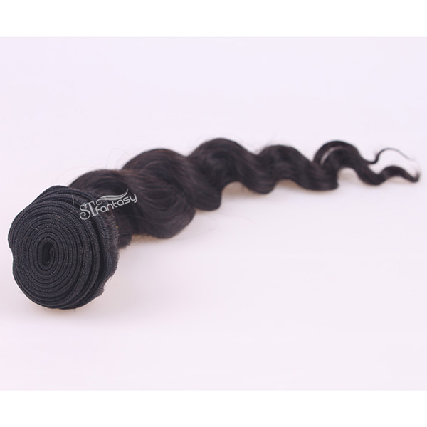 Body twist Indian hair extension black color hair weft