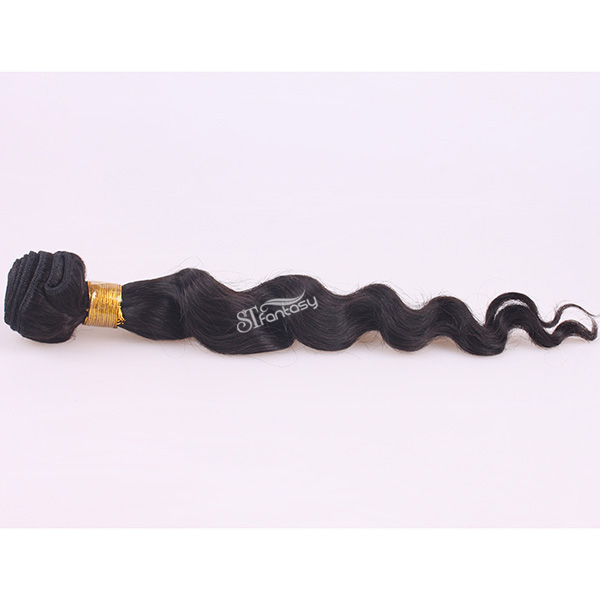 Body twist Indian hair extension black color hair weft