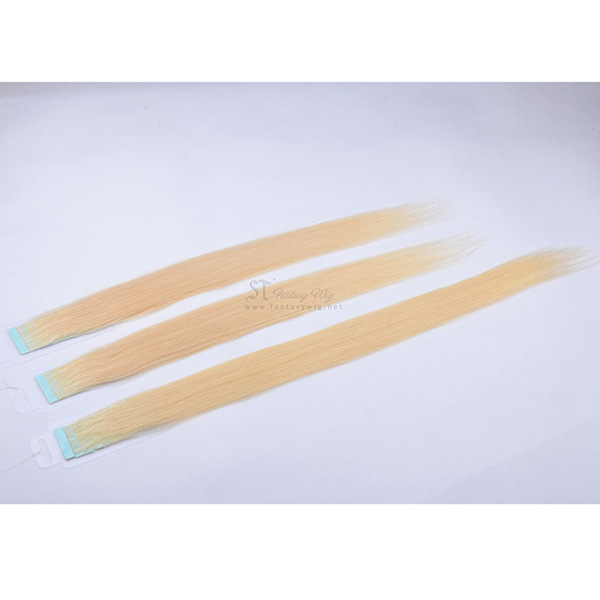 Natural straight human hair skin tape hair extension blonde color