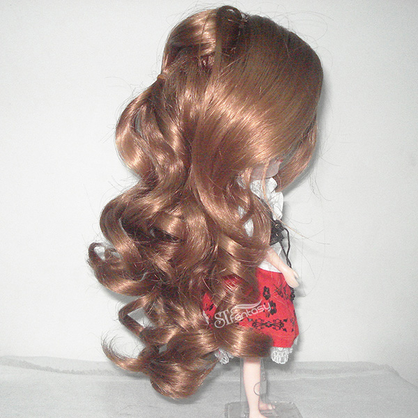 Brown curly doll hair wigs for american gilrs dolls