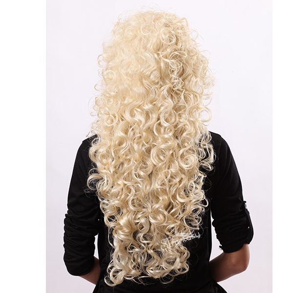 Afro style super long fluffy real looking practical fake wigs