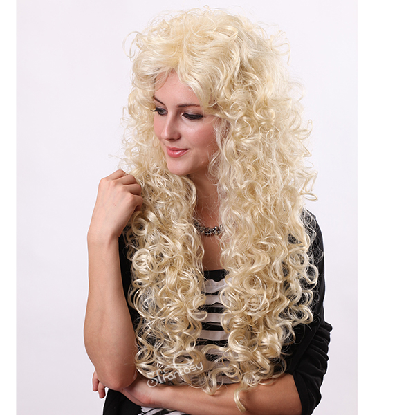 Afro style super long fluffy real looking practical fake wigs