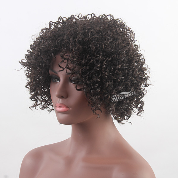 ST wholesale synthetic hair short afro wig for women