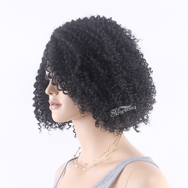 ST short kinky curly afro wigs costumes for women