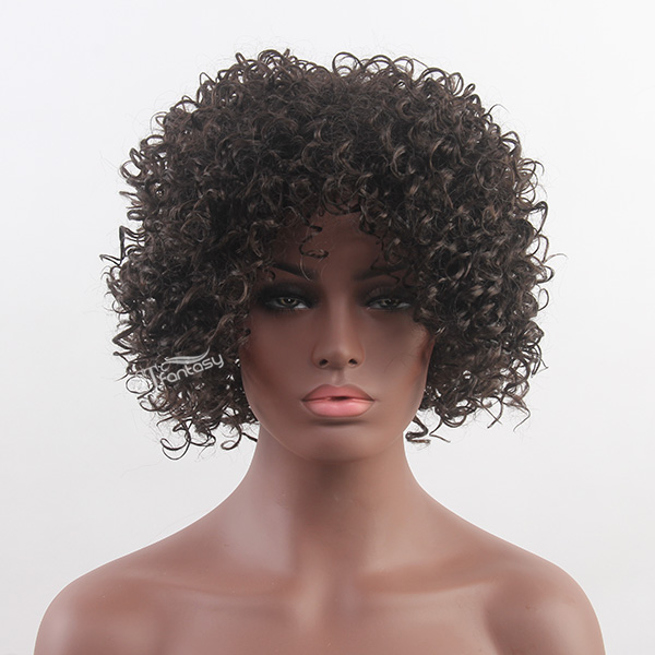 ST wholesale synthetic hair short afro wig for women