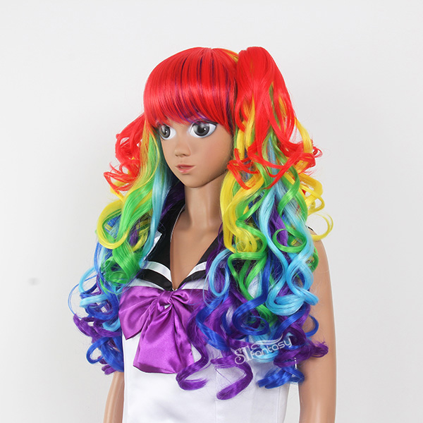 Japanese anime cosplay wig with crazy color