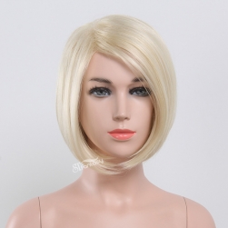 12" side part synthetic hair blonde wig for kids