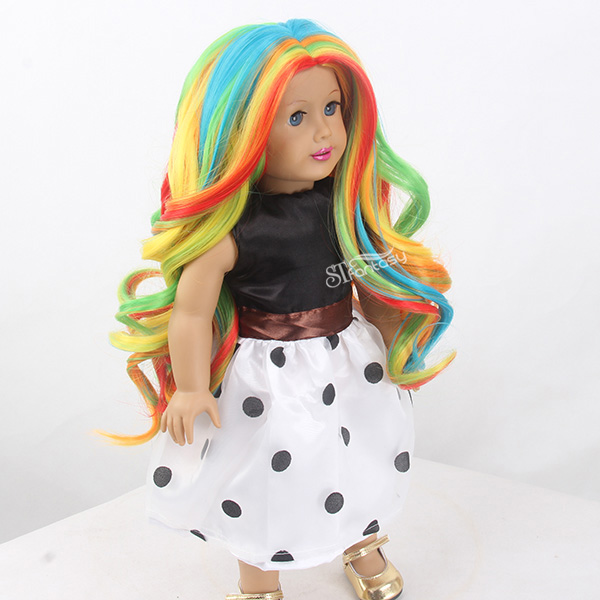 ST 2017 new style colorful doll wig with high temperature fiber wholesale