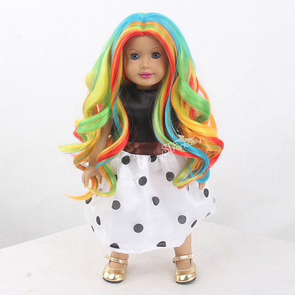 ST 2017 new style colorful doll wig with high temperature fiber wholesale