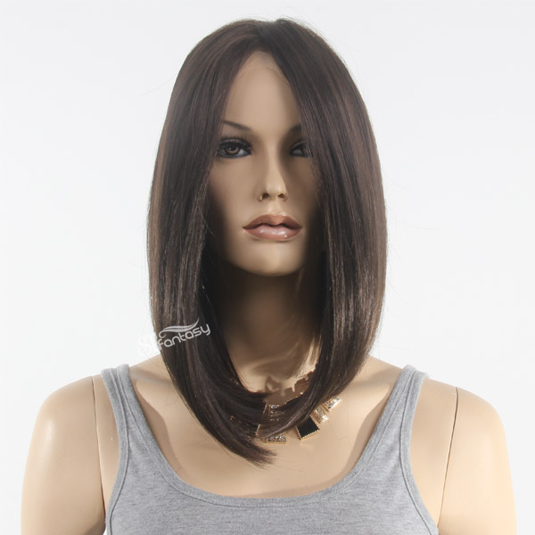 Afor short bob wigs lace front wigs for black women with long bang