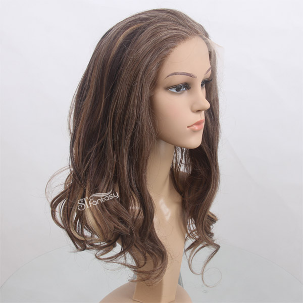 Wear comfortable real looking swiss lace front synthetic wigs for women