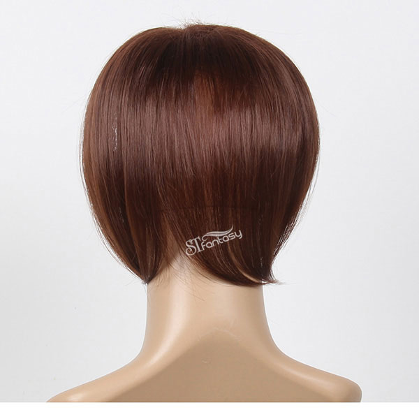 2016 ST HOT sale toupee product short style brown straight synthetic hair toupee