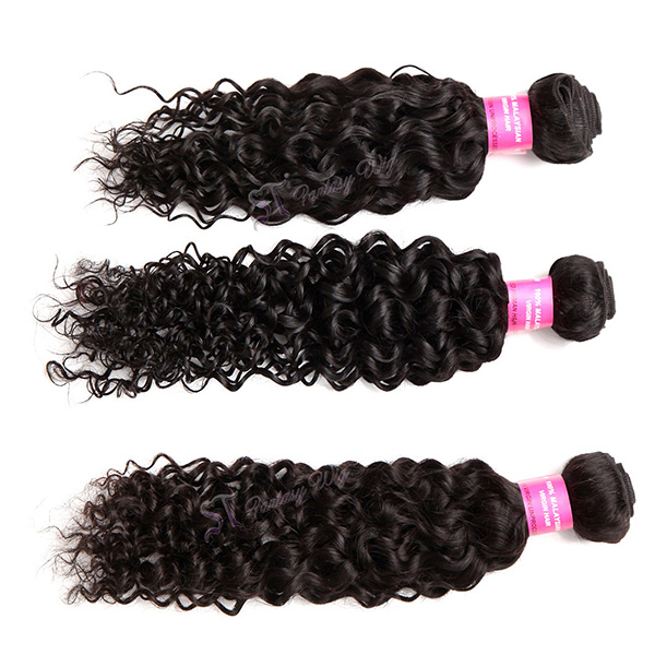 ST wholesale kinky curly black peruvian remy human hair weaving extension