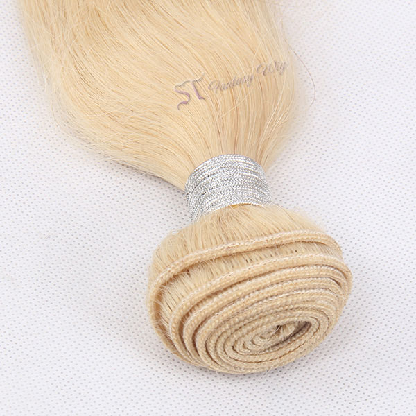 ST 8A virgin european hair 20 inch 100% human hair extension blonde wave