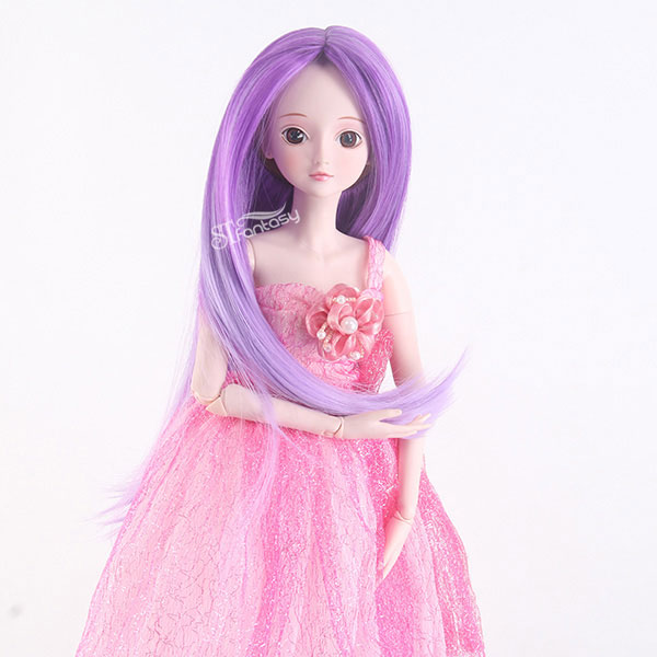 Japanese BJD doll wigs wholesale straight purple wig for dolls