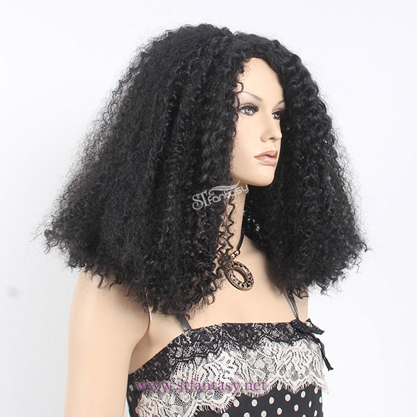 Guangzhou wholesale fluffy synthetic hair afro wig