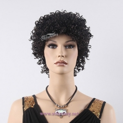 Factory wholesale synthetic hair short curly wig for black women