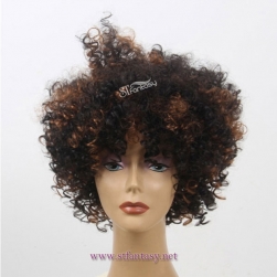 ST 2017 new coming full hand style curly short afro wig for party and football fans