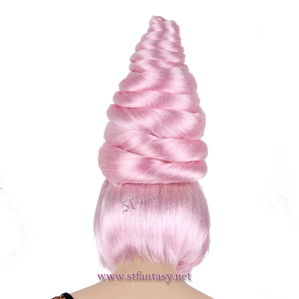 Brazil carnival crazy color wig pink beehive wig for party china synthetic wig factory wholesale