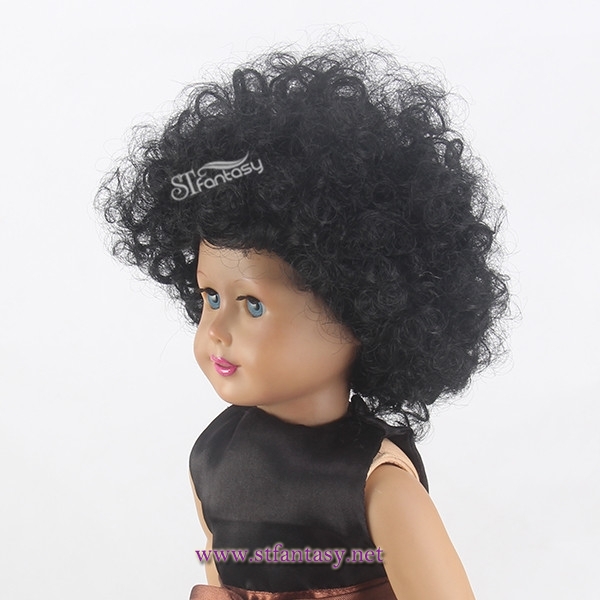 Guangzhou Wigs Manufacturer 12inch Black Afro Kinky Curly Synthetic Hair American Girl Doll Blythe Doll Wig With CE Certificated