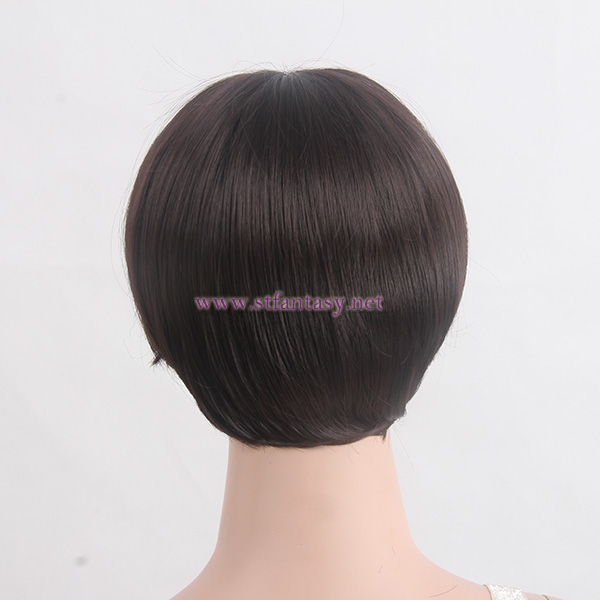 China Wholesale Wig Suppliers High Quality 11” Natural Brown Short Bob Kid Synthetic Hair Wigs