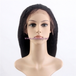 China Wig Golden Supplier Wholesale Natural Looking Long Brazilian Hair Bob Full Lace Wig With Side Bang For Black Women