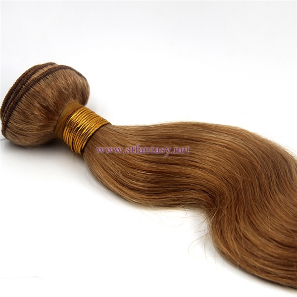 Cheap Human Hair Weft From China Light Brown Loose Wave 100% Peruvian Human Hair Extension