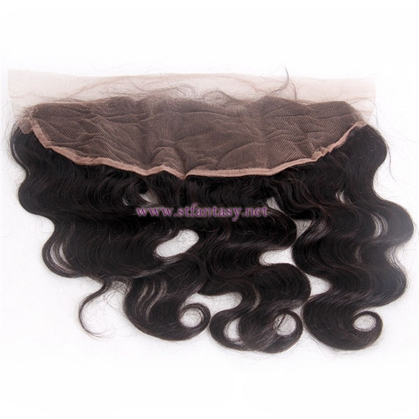 100 Indian Raw Human Hair Pre Plucked Black 13x4 12" Body Weave Natural Color Ear To Ear Lace Frontal