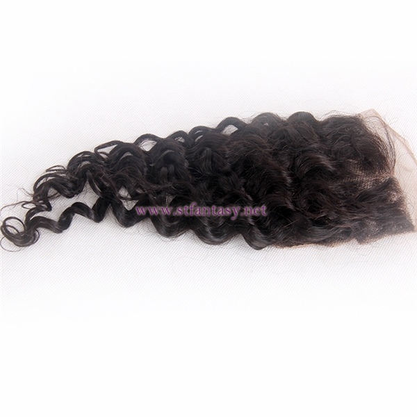 Wholesale Human Track Hair Distributors 100% Virgin Remy Human Hair 4x4 10" Deep Weave Natural Lace Closure