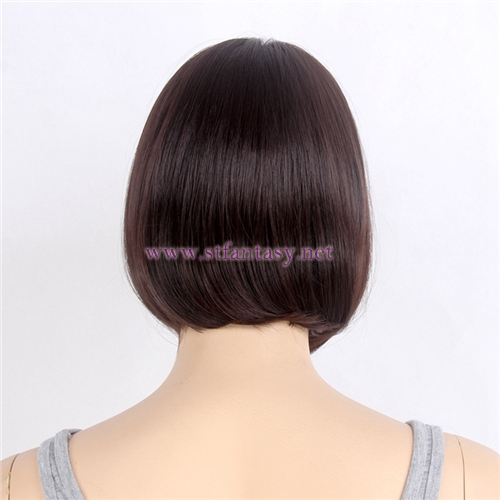 Soft Brown Impeccable Short Bob Women Wig In China Guangzhou