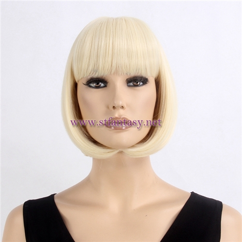 Wholesale Wigs Distributors Exclusive Blonde Flame Resistant Quality Synthetic Fake Hair Women Wig