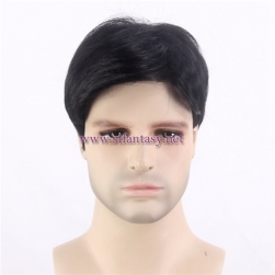 Best Wig Manufacturers In China Natural Black Flame Resistant Synthetic Hair Short Wigs For Men