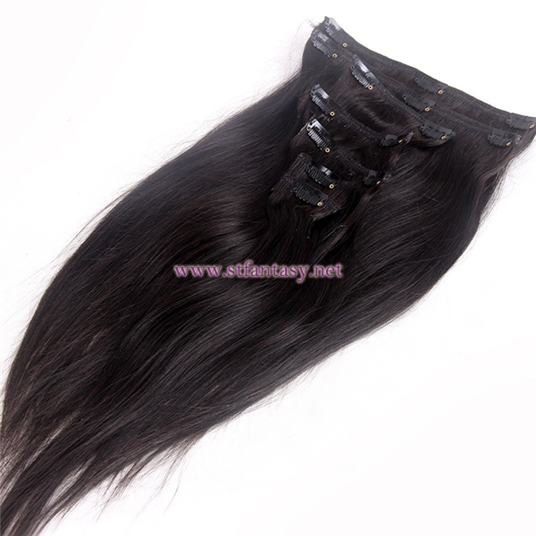 Hair Extension Wholesale Top Quality 7 Sets Hair Pieces Black Straight Virgin Human Hair For Women