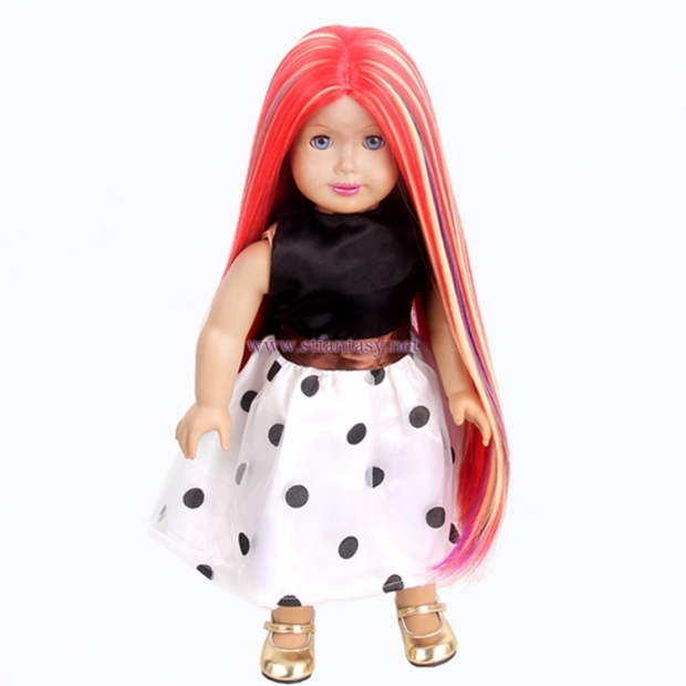 Guangzhou Wig Factory Wholesale Cheap Silky Straight Wave Long Colours Synthetic Hair Wig For Dolls