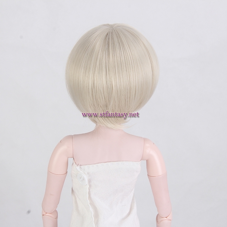 China Wig Manufacturers Wholesale Straight Short Blonde Wig For BJD Or 18inch American Girl Dolls