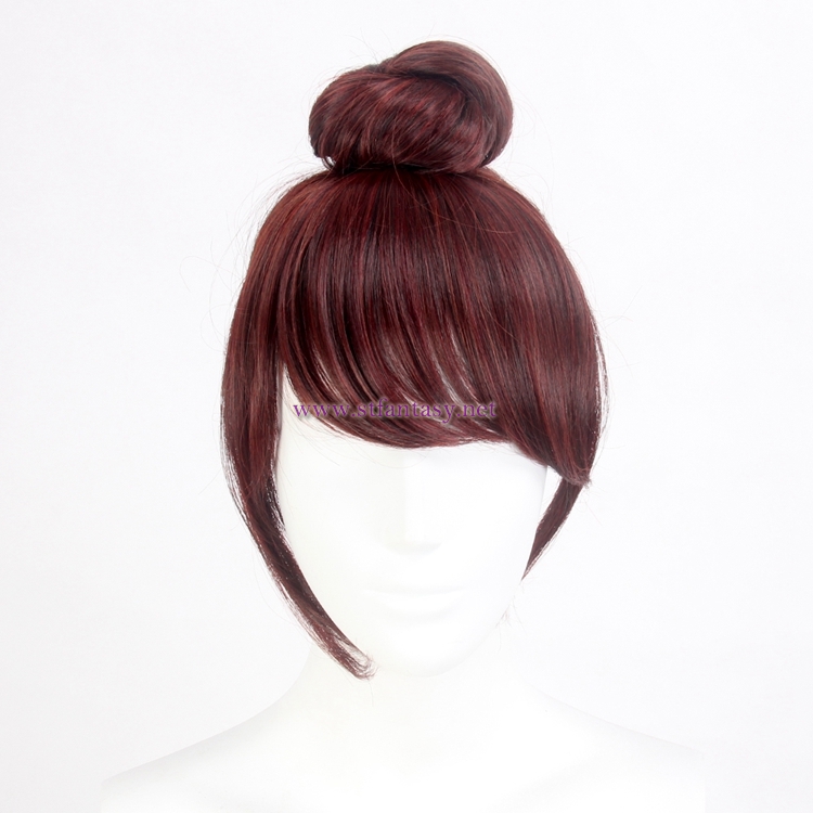 Wholesale Synthetic Hair Wig Breathtakingly Beautiful Brown Bun Wig Display Mannequin Head