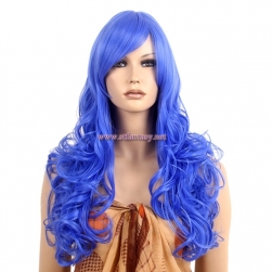 Cosplay Wigs Wholesale 28inch Blue Synthetic Hair Curly Long Wigs For Women