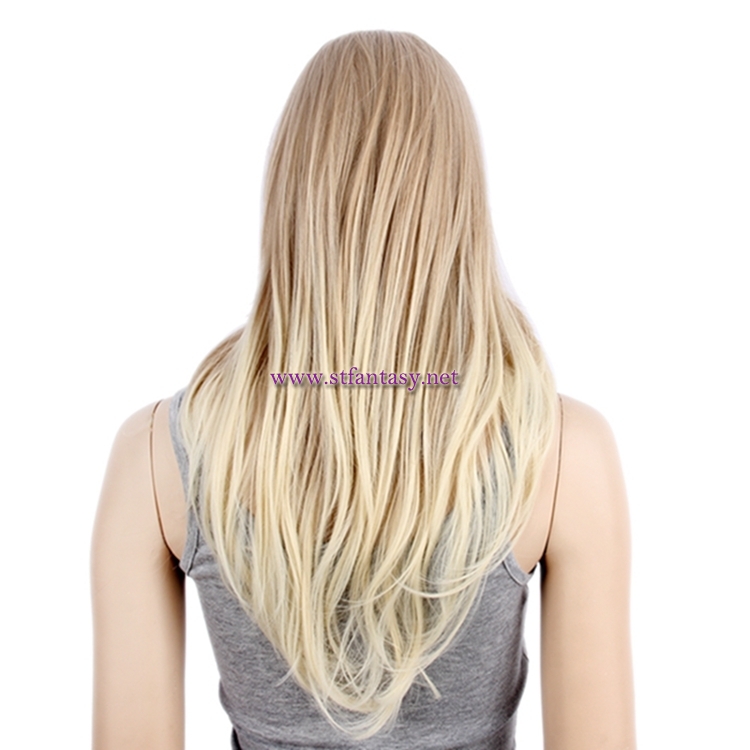 Wholesale 24 Inch Synthetic Har Wig Long Curly Blonde Wig For White Women