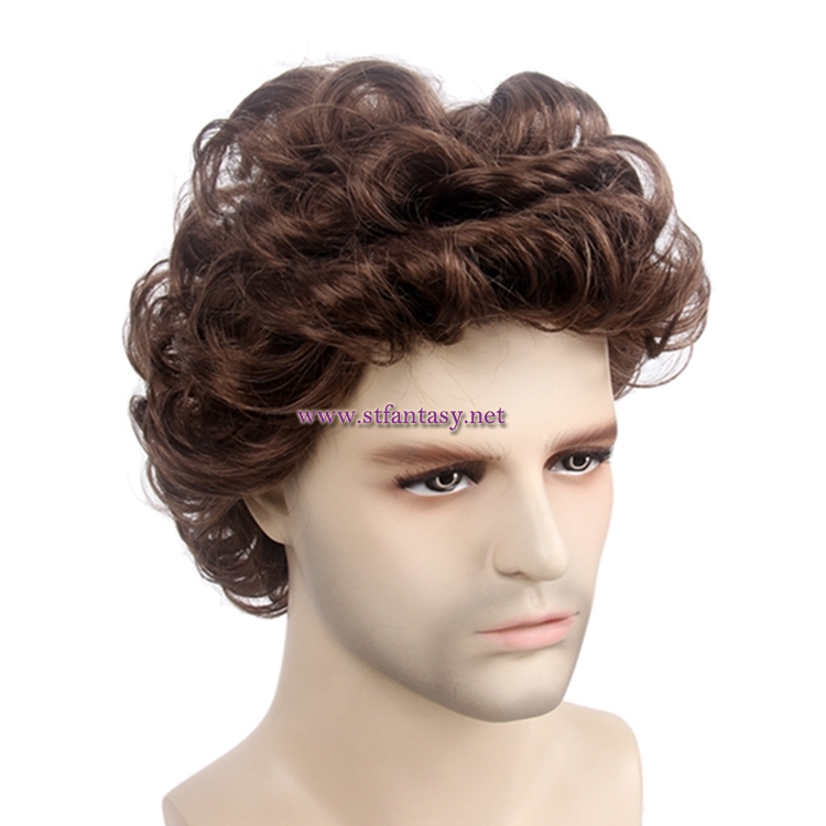 Cheap Wholesale Wigs Game Of Thrones Jon Snow Cosplay Brown Short Curly Men Wigs