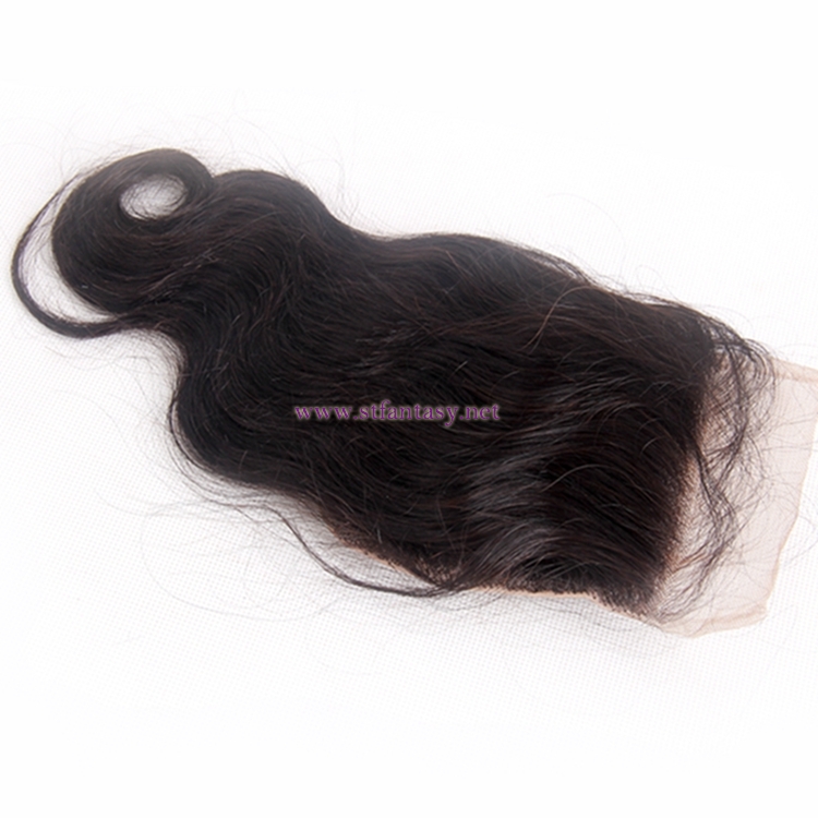 China Human Hair Extensions Suppliers 4x4 Body Wave Natural Color Lace Closure Hair Toupee