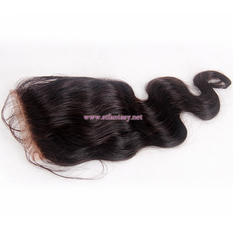 China Hair Extension Suppliers 4x4 12 Inch Body Wave Natural Color Lace Closure Hair Toupee