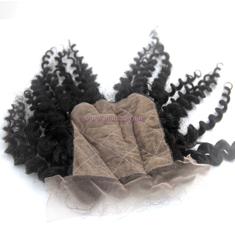 Guangzhou Human Hair Extensions Suppliers 4x4 Lace Closure Short Curly Hair Toupee For Women