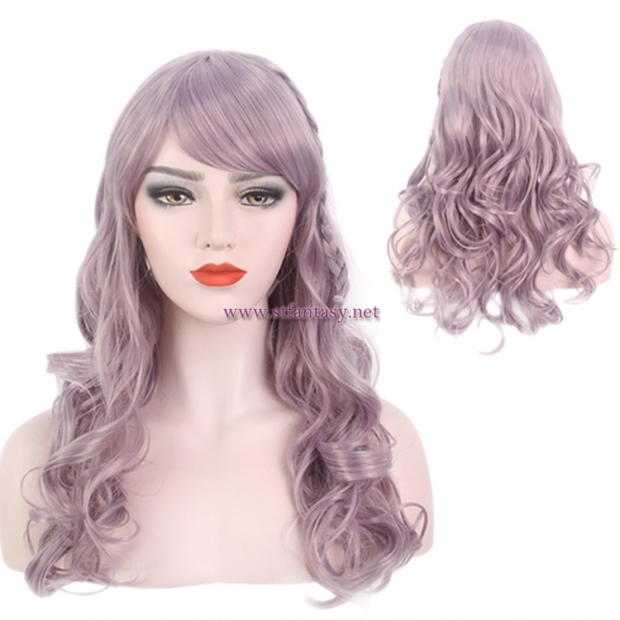 Wig Wholesale In Guangzhou Beautiful Long Curly Silver Grey Wig For Women