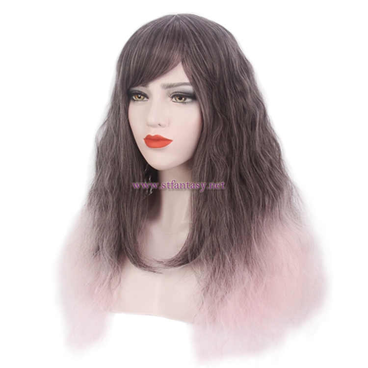 China Wig Stands Wholesale Two Tone Ombre Color Long Curly Hair Wig For Women